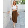 imageG4Free Wide Leg Pants for Women Yoga Capris with Pockets Drawstring Casual Cropped Pants for SummerDark Coffee