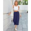imageG4Free Wide Leg Pants for Women Yoga Capris with Pockets Drawstring Casual Cropped Pants for SummerRoyal Blue