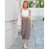 imageG4Free Wide Leg Pants for Women Yoga Capris with Pockets Drawstring Casual Cropped Pants for SummerTaupe