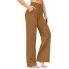 imageG4Free Wide Leg Pants for Women Yoga Pants High Waist Sweatpants with Pockets Stretch Lounge Pants Comfy WorkoutCoca Mocha