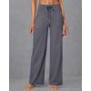 imageG4Free Wide Leg Pants for Women Yoga Pants High Waist Sweatpants with Pockets Stretch Lounge Pants Comfy WorkoutDark Grey