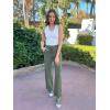imageG4Free Wide Leg Pants for Women Yoga Pants High Waist Sweatpants with Pockets Stretch Lounge Pants Comfy WorkoutGrey Sage