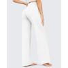 imageG4Free Wide Leg Pants for Women Yoga Pants High Waist Sweatpants with Pockets Stretch Lounge Pants Comfy WorkoutWhite