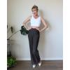 imageG4Free Wide Leg Pants for Women Yoga Pants with Pockets Stretchy Casual Lounge Pants Loose PetiteRegularTallBlack