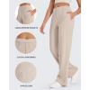 imageG4Free Wide Leg Pants for Women Yoga Pants with Pockets Stretchy Casual Lounge Pants Loose PetiteRegularTallKhaki