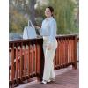 imageG4Free Wide Leg Pants for Women Yoga Pants with Pockets Stretchy Casual Lounge Pants Loose PetiteRegularTallLight Gray