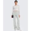 imageG4Free Wide Leg Pants for Women Yoga Pants with Pockets Stretchy Casual Lounge Pants Loose PetiteRegularTallLight Gray