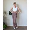 imageG4Free Wide Leg Pants for Women Yoga Pants with Pockets Stretchy Casual Lounge Pants Loose PetiteRegularTallTaupe