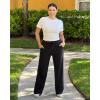 imageG4Free Wide Leg Yoga Pants with Pockets for Women Sweatpants Casual Drawstring Stretch Pants PetiteRegularTallBlack