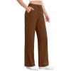 imageG4Free Wide Leg Yoga Pants with Pockets for Women Sweatpants Casual Drawstring Stretch Pants PetiteRegularTallDark Coffee
