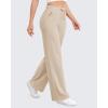 imageG4Free Wide Leg Yoga Pants with Pockets for Women Sweatpants Casual Drawstring Stretch Pants PetiteRegularTallLight Khaki