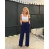 imageG4Free Wide Leg Yoga Pants with Pockets for Women Sweatpants Casual Drawstring Stretch Pants PetiteRegularTallRoyal Blue