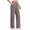 imageG4Free Wide Leg Yoga Pants with Pockets for Women Sweatpants Casual Drawstring Stretch Pants PetiteRegularTallTaupe