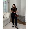 imageG4Free Womens Ankle Dress Yoga Pants with Pockets Stretchy Crop Business Casual Work Trousers PetiteRegularTallBlack