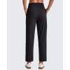 imageG4Free Womens Ankle Dress Yoga Pants with Pockets Stretchy Crop Business Casual Work Trousers PetiteRegularTallBlack