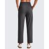 imageG4Free Womens Ankle Dress Yoga Pants with Pockets Stretchy Crop Business Casual Work Trousers PetiteRegularTallDark Gray