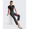 imageG4Free Womens Ankle Dress Yoga Pants with Pockets Stretchy Crop Business Casual Work Trousers PetiteRegularTallDark Gray