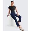 imageG4Free Womens Ankle Dress Yoga Pants with Pockets Stretchy Crop Business Casual Work Trousers PetiteRegularTallDark Navy