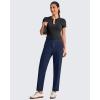 imageG4Free Womens Ankle Dress Yoga Pants with Pockets Stretchy Crop Business Casual Work Trousers PetiteRegularTallDark Navy