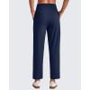 imageG4Free Womens Ankle Dress Yoga Pants with Pockets Stretchy Crop Business Casual Work Trousers PetiteRegularTallDark Navy