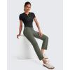 imageG4Free Womens Ankle Dress Yoga Pants with Pockets Stretchy Crop Business Casual Work Trousers PetiteRegularTallGray Sage