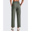 imageG4Free Womens Ankle Dress Yoga Pants with Pockets Stretchy Crop Business Casual Work Trousers PetiteRegularTallGray Sage