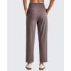 imageG4Free Womens Ankle Dress Yoga Pants with Pockets Stretchy Crop Business Casual Work Trousers PetiteRegularTallTaupe