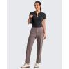imageG4Free Womens Ankle Dress Yoga Pants with Pockets Stretchy Crop Business Casual Work Trousers PetiteRegularTallTaupe