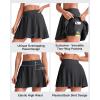 imageG4Free Wrapped Front Pleated Tennis Skirts for Women High Waisted A Line Golf Skorts Soft Athletic Inner Shorts with PocketsBlack