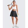 imageG4Free Wrapped Front Pleated Tennis Skirts for Women High Waisted A Line Golf Skorts Soft Athletic Inner Shorts with PocketsBlack