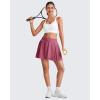 imageG4Free Wrapped Front Pleated Tennis Skirts for Women High Waisted A Line Golf Skorts Soft Athletic Inner Shorts with PocketsDark Burgundy