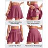 imageG4Free Wrapped Front Pleated Tennis Skirts for Women High Waisted A Line Golf Skorts Soft Athletic Inner Shorts with PocketsDark Burgundy