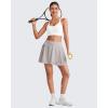 imageG4Free Wrapped Front Pleated Tennis Skirts for Women High Waisted A Line Golf Skorts Soft Athletic Inner Shorts with PocketsLight Gray