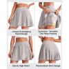 imageG4Free Wrapped Front Pleated Tennis Skirts for Women High Waisted A Line Golf Skorts Soft Athletic Inner Shorts with PocketsLight Gray