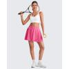 imageG4Free Wrapped Front Pleated Tennis Skirts for Women High Waisted A Line Golf Skorts Soft Athletic Inner Shorts with PocketsRose Pink