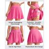 imageG4Free Wrapped Front Pleated Tennis Skirts for Women High Waisted A Line Golf Skorts Soft Athletic Inner Shorts with PocketsRose Pink