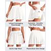 imageG4Free Wrapped Front Pleated Tennis Skirts for Women High Waisted A Line Golf Skorts Soft Athletic Inner Shorts with PocketsWhite
