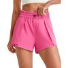 imageG4Free 2 in 1 Flowy Athletic Running Shorts for Women Mid Rise Quick Dry Workout Summer Shorts for Tennis with LinerHot Pink