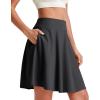 imageG4Free 20quot Knee Length Tennis Skirts for Women High Waisted Golf Skorts Soft Athletic Builtin Shorts 3 PocketsBlack