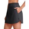 imageG4Free A Line Golf Skirts for Women Elastic High Waisted Tennis Skorts Soft Casual Athletic Inner Shorts with 4 PocketsBlack