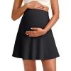 imageG4Free BareFeel Maternity Tennis Skirt with One Pocket Over The Belly Stretchy Pregnancy Workout Skorts Inner Shorts GolfBlack