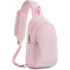 imageG4Free Crossbody Bag for Women Casual Sling Backpack Fashionable Shoulder Chest Fanny Packs BeigePink