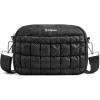 imageG4Free Puffer Crossbody Bag for Women Lightweight Small Purse Casual Quilted Clutch Fashionable Shoulder HandbagBlack