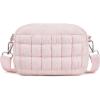 imageG4Free Puffer Crossbody Bag for Women Lightweight Small Purse Casual Quilted Clutch Fashionable Shoulder HandbagPink