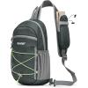 imageG4Free Sling Bag Backpack RFID Blocking Crossbody with Front Pocket Hiking Daypack Outdoor Chest Bag for Women MenDark Grey