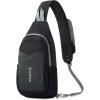 imageG4Free Sling Bag Casual Chest Shoulder Handbag Crossbody Backpack for Men Women with Front Pocket BlackBlack