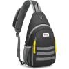 imageG4Free Sling Bag RFID Blocking Crossbody Backpack Travel Chest Bag Hiking Daypack for Women Men Outdoor SportsBlack