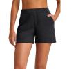imageG4Free Smoofit Modal Soft Casual Shorts for Women 4quot High Waisted Sweat Shorts Summer Lounge Shorts with PocketsBlack