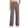 imageG4Free Wide Leg Pants for Women Yoga Pants with Pockets Stretchy Casual Lounge Pants Loose PetiteRegularTallTaupe