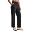 imageG4Free Womens Ankle Dress Yoga Pants with Pockets Stretchy Crop Business Casual Work Trousers PetiteRegularTallBlack